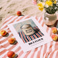 Rice Flour – on Striped Tablecloth, Dough Still Life, unframed on coastal sand