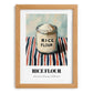 Rice Flour – on Striped Tablecloth, Dough Still Life, set in oak frame