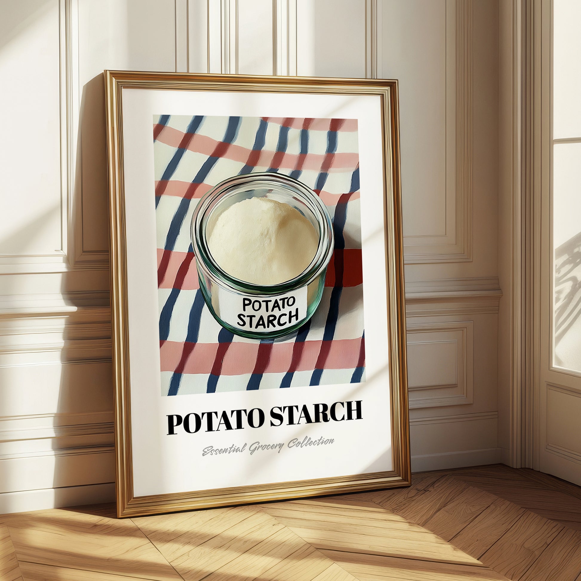 Potato Starch – on Striped Tablecloth, Sweetener Painting