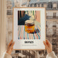 Honey – Italian Urban Café Scene, Sweetener Painting, styled in a charming Paris street view