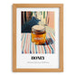 Honey – Italian Urban Café Scene, Sweetener Painting, set in oak frame