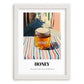 Honey – Italian Urban Café Scene, Sweetener Painting, placed in minimal white frame