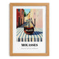 Molasses – Italian Street Café Scene, Sweetener Illustration, set in oak frame