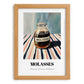 Molasses – on Striped Tablecloth, Sweetener Poster, set in oak frame