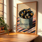 Mussels – on Striped Tablecloth, Canned Food Art, clean layout with no caption