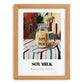 Soy Milk – Italian Café on the Corner, Dairy Print, set in oak frame