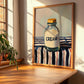 Cream – on Striped Tablecloth, Dairy Print, clean layout with no caption