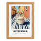 Buttermilk – Italian Street Café Scene, Dairy Still Life, set in oak frame