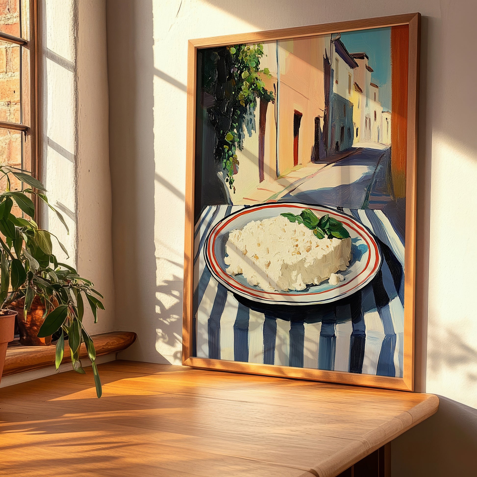 Cottage – Italian Café on the Corner, Cheese Poster, clean layout with no caption