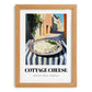 Cottage – Italian Café on the Corner, Cheese Poster, set in oak frame
