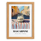 Mascarpone – Italian Outdoor Café Scene, Cheese Poster, set in oak frame
