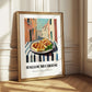 Halloumi – Italian Street Café Scene, Cheese Painting