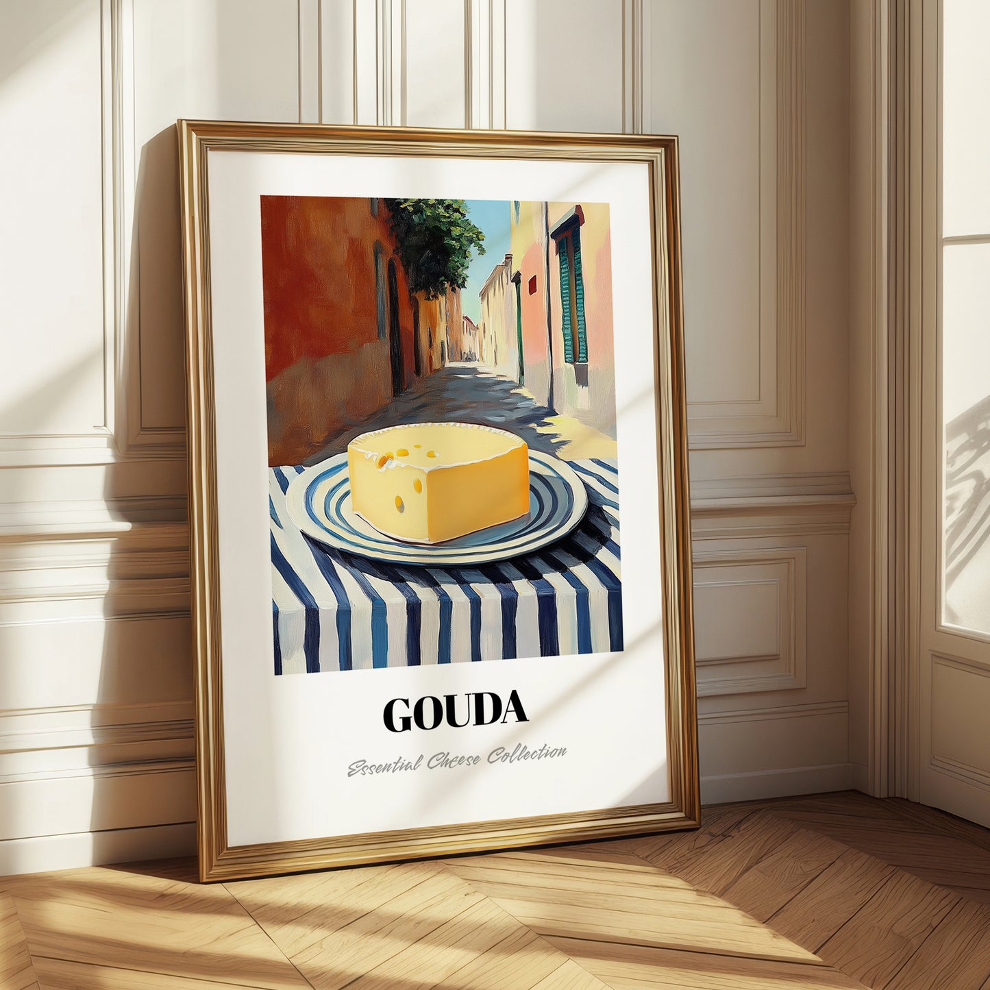 Gouda – Italian Outdoor Café Scene, Cheese Wall Painting