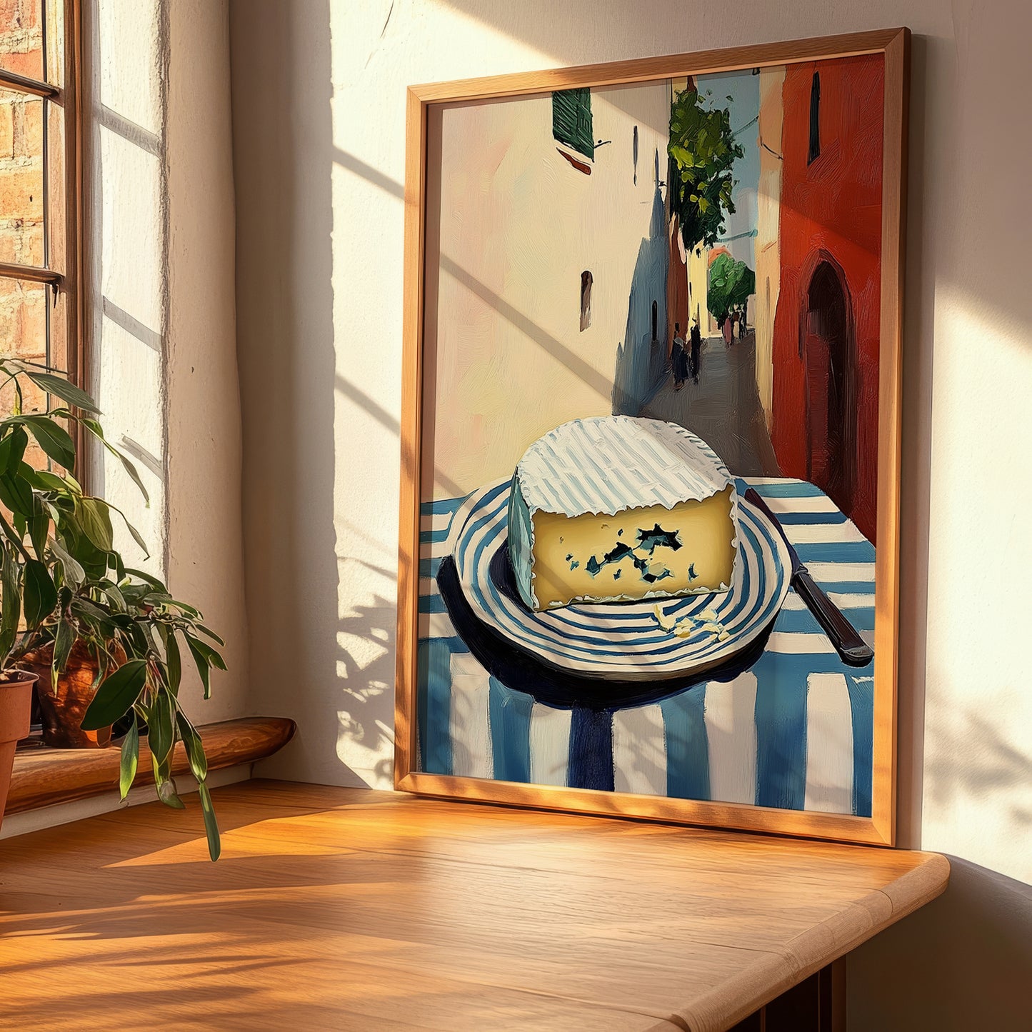 Blue – Italian Café on the Corner, Cheese Wall Decor, clean layout with no caption