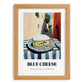 Blue – Italian Café on the Corner, Cheese Wall Decor, set in oak frame