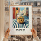 Peanuts – Italian Café on the Corner, Nuts Illustration, styled in a charming Paris street view