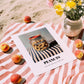 Peanuts – on Striped Tablecloth, Nuts Illustration, unframed on coastal sand