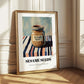 Sesame Seeds – on Striped Tablecloth, Nuts Poster