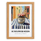 Sunflower Seeds – Italian Café on the Corner, Nuts Illustration, set in oak frame