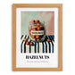 Hazelnuts – on Striped Tablecloth, Nuts Wall Decor, set in oak frame