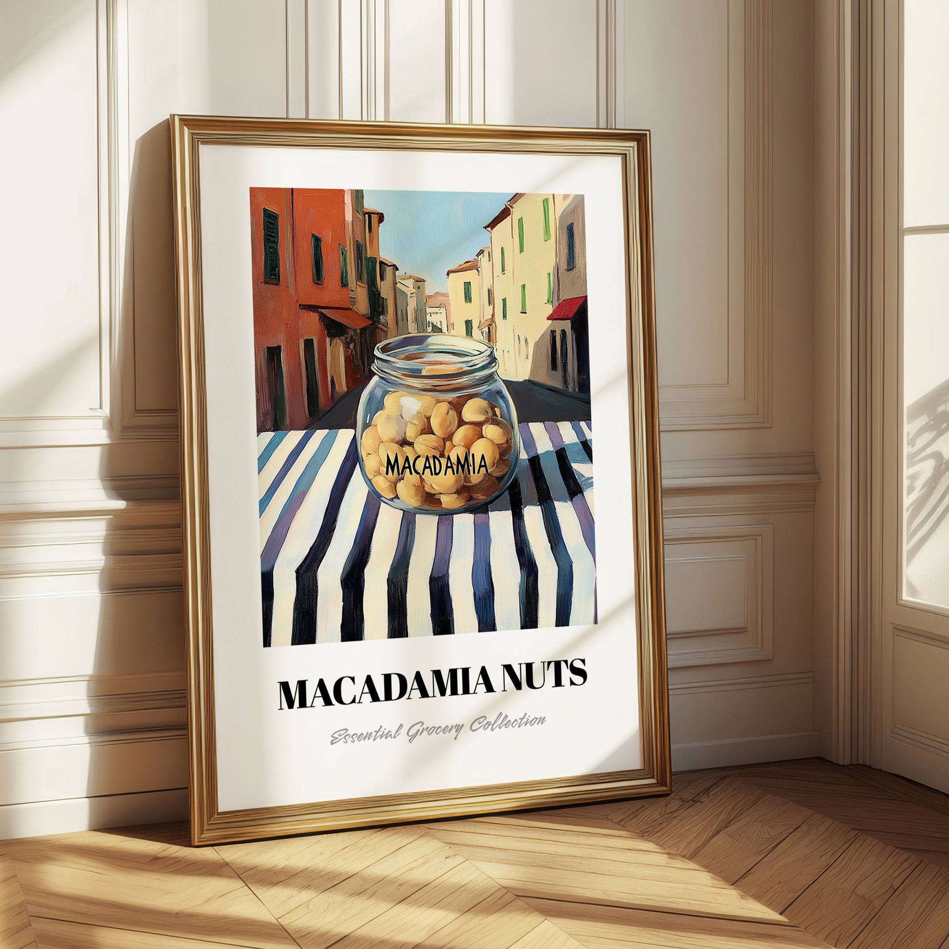 Macadamia – Italian Outdoor Café Scene, Nuts Wall Art