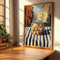 Macadamia – Italian Outdoor Café Scene, Nuts Wall Art, clean layout with no caption