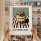 Macadamia – on Striped Tablecloth, Nuts Painting, styled in a charming Paris street view