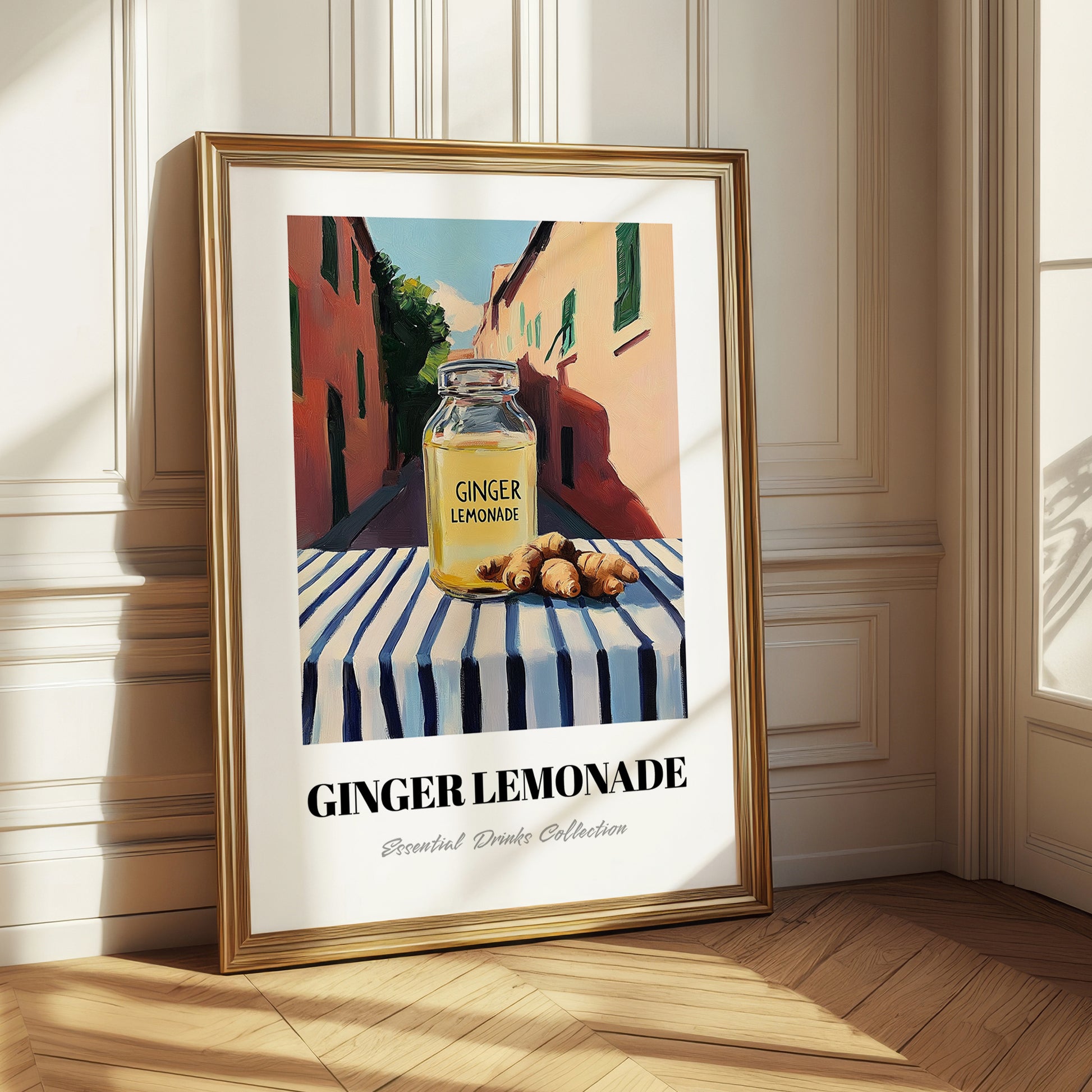 Ginger Lemonade – Italian Street Café Scene, Lemonade Still Life