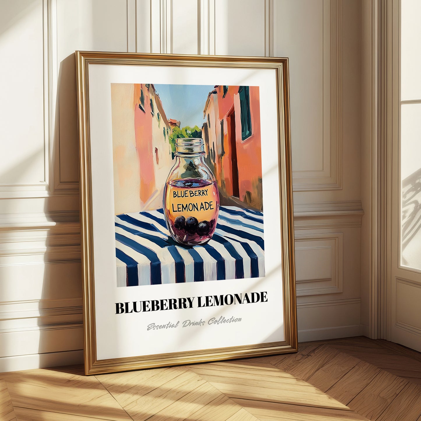 Blueberry Lemonade – Italian Outdoor Café Scene, Lemonade Wall Decor