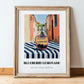 Blueberry Lemonade – Italian Outdoor Café Scene, Lemonade Wall Decor, in wooden frame leaning on the floor