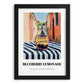 Blueberry Lemonade – Italian Outdoor Café Scene, Lemonade Wall Decor, in sleek black frame