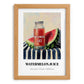 Watermelon Juice – on Striped Tablecloth, Lemonade Still Life, set in oak frame