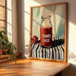 Tomato Juice – on Striped Tablecloth, Lemonade Art, clean layout with no caption