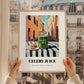 Celery Juice – Italian Urban Café Scene, Lemonade Wall Print, styled in a charming Paris street view
