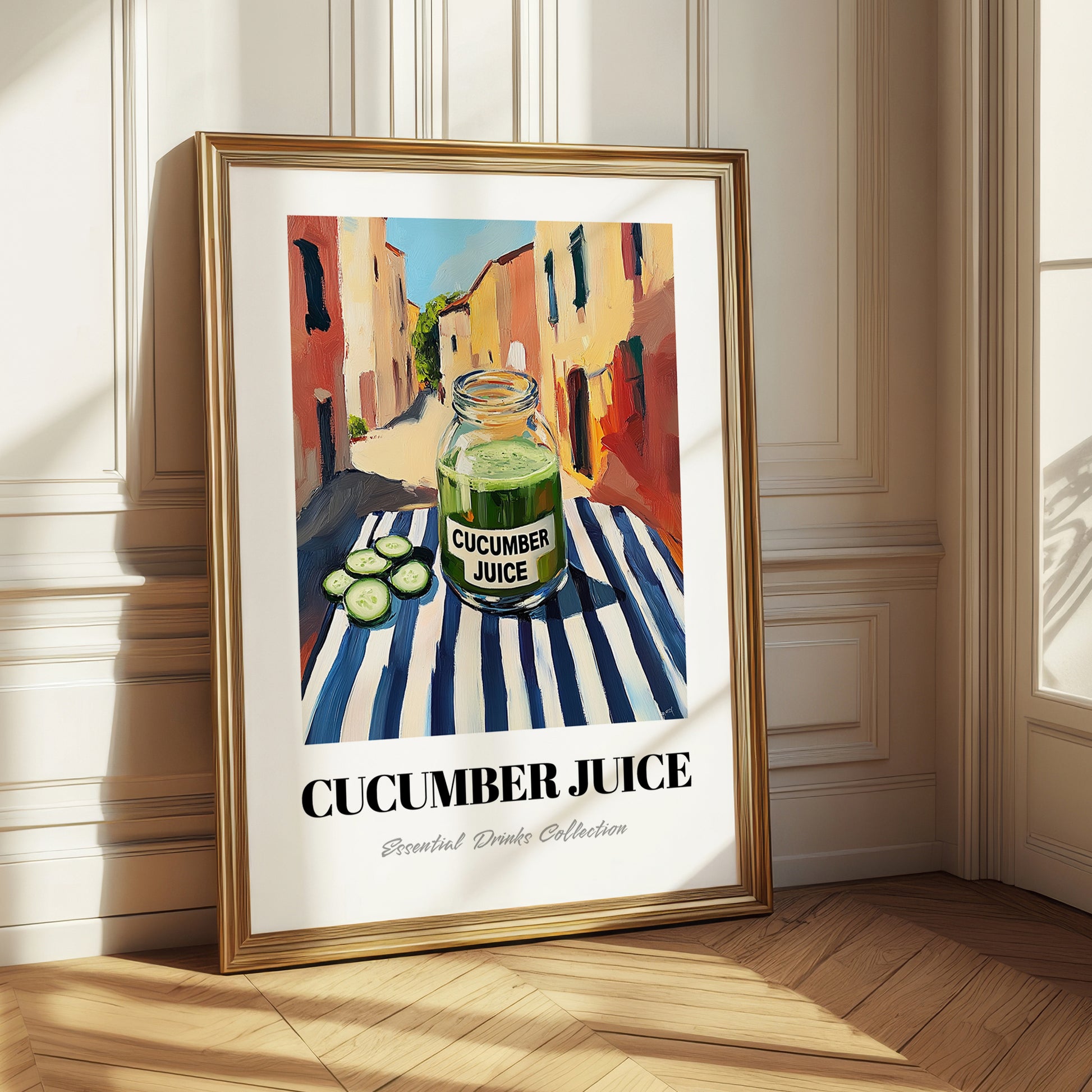 Cucumber Juice – Italian Outdoor Café Scene, Lemonade Wall Decor