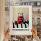 Strawberry Juice – on Striped Tablecloth, Lemonade Painting, styled in a charming Paris street view
