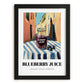 Blueberry Juice – Italian Café on the Corner, Lemonade Poster, in sleek black frame
