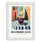 Blueberry Juice – Italian Café on the Corner, Lemonade Poster, placed in minimal white frame