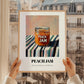 Peach Jam – on Striped Tablecloth, Jam Wall Decor, styled in a charming Paris street view