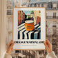 Orange Marmalade – Italian Café on the Corner, Jam Poster, styled in a charming Paris street view