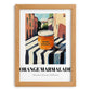 Orange Marmalade – Italian Café on the Corner, Jam Poster, set in oak frame
