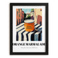 Orange Marmalade – Italian Café on the Corner, Jam Poster, in sleek black frame