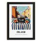Fig Jam – Italian Café on the Corner, Jam Wall Decor, in sleek black frame