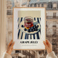 Grape Jelly – on Striped Tablecloth, Jam Art, styled in a charming Paris street view