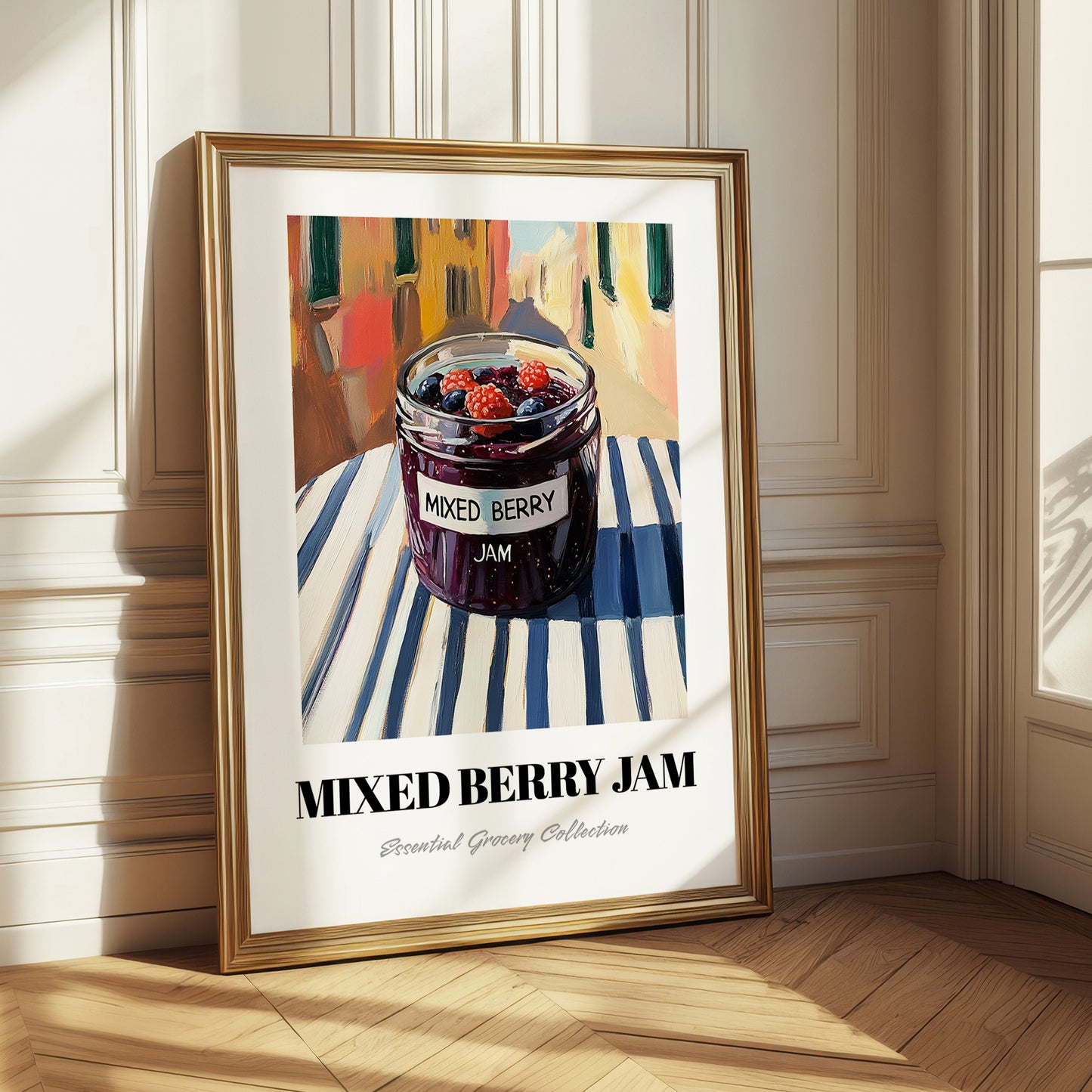 Mixed Berry Jam – Italian Outdoor Café Scene, Jam Wall Decor