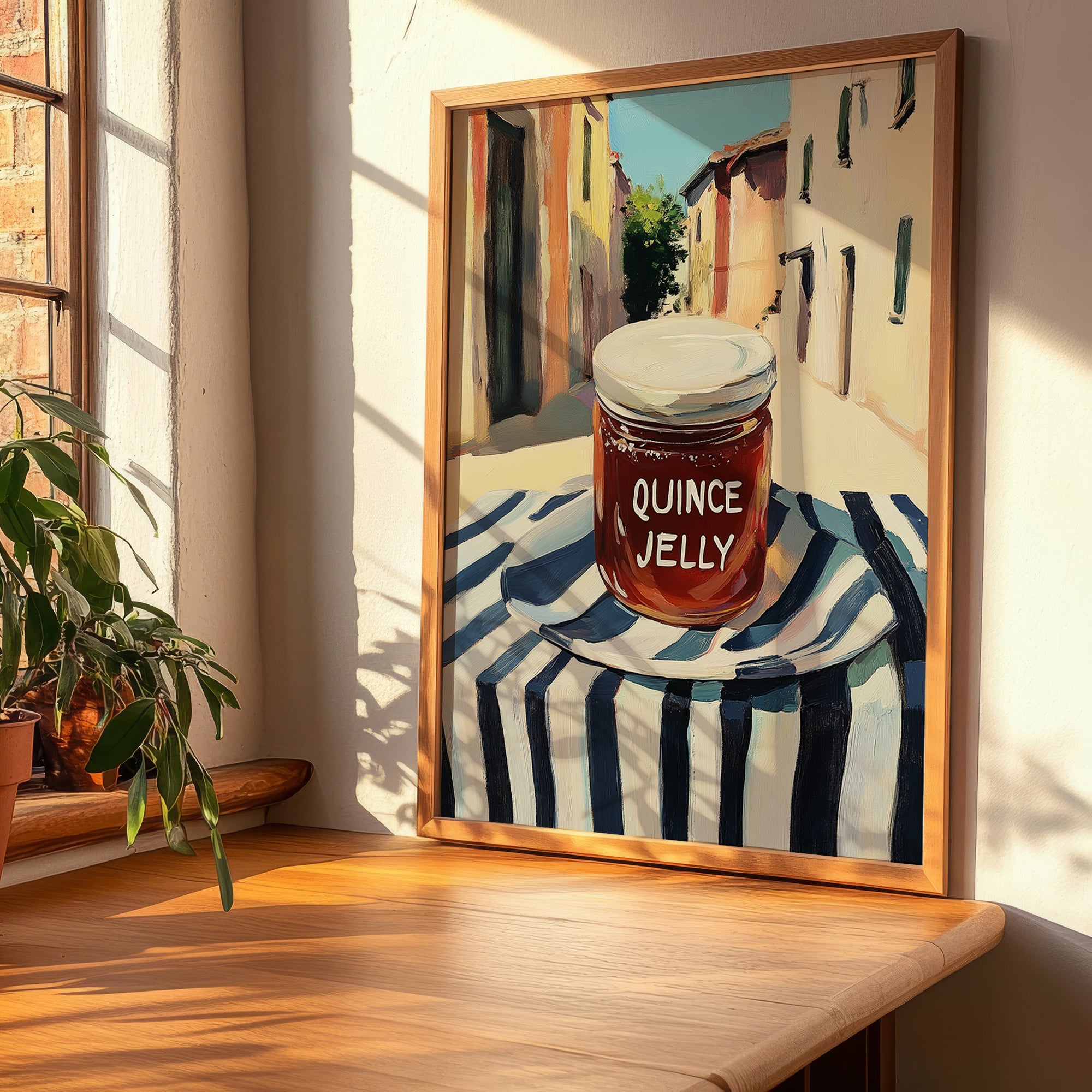 Quince Jelly – Italian Café on the Corner, Jam Illustration, clean layout with no caption