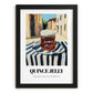 Quince Jelly – Italian Café on the Corner, Jam Illustration, in sleek black frame