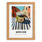 Kiwi Jam – Italian Street Café Scene, Jam Print, set in oak frame
