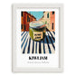 Kiwi Jam – Italian Street Café Scene, Jam Print, placed in minimal white frame