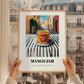 Mango Jam – Italian Street Café Scene, Jam Illustration, styled in a charming Paris street view